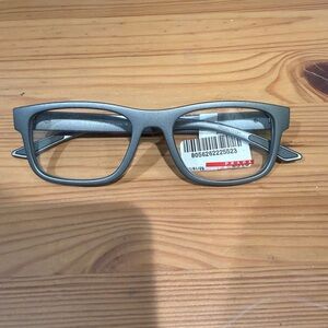Prada Silver and Red Eyeglasses